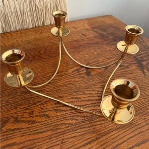 Vintage Elegant Brass Candelabra